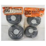 1238	VINTAGE MODEL AIRPLANE DU-BRO 6 IN & 5 1/2 IN PAIRS OF BIG WHEELS