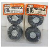 1239	VINTAGE MODEL AIRPLANE DU-BRO 4 1/2 IN 2 PAIRS OF BIG WHEELS