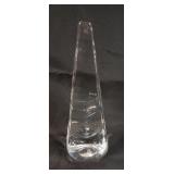 1010	ORREFORS CRYSTAL OBELISK SIGNED ON BASE, APPROXIMATELY 12 IN HIGH