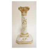 1013	ROYAL WORCESTER CANDLESTICK W/GILT DECORATED CORINTHIAN COLUMN, APPROXIMATELY 8 IN HIGH