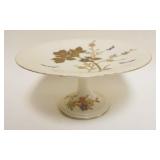 1044	PORCELAIN HAND PAINTED BOLTED COMPOTE W/IMAGES OF BUTTERFLIES, DRAGONFLIES & FLOWERS, APPROXIMA