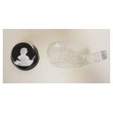 1060	WATERFORD CRYSTAL GOLF CLUB & BACCARAT SULFIDE PAPERWEIGHT, JEAN-JACQUES ROUSSEAU