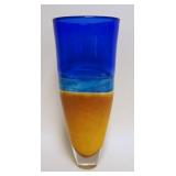 1069	TALL ART GLASS VASE SIGNED *BEACH*, APPROXIMATELY 14 IN HIGH