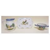 1106	GROUP OF ASSORTED QUIMPER, TALLEST APPROXIMATELY 8 IN HIGH