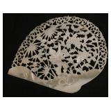 1109	INTRICALLY CARVED MOTHER OF PEARL & FRETWORD SHELL, APPROXIMATELY 5 IN X 6 IN