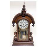 1123	WALNUT VICTORIAN SHELF CLOCK, APPROXIMATELY 26 IN HIGH