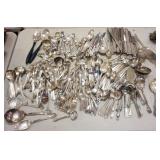 1143	LARGE GROUP OF ASSORTED SILVERPLATE FLATWARE