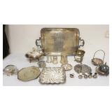 1147	LARGE GROUP OF ASSORTED SILVERPLATE  