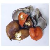 1160	DESIGNER FLORAL PIN BY FABRICE, APPROXIMATELY 3 1/2 IN, PINK AND MAUVE FLORAL BUD BROOCH