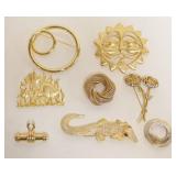 1176	8 ASSORTED DESIGNER PINS, INCLUDING JJ