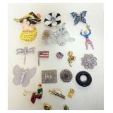1182	19 ASSORTED DESIGNER PINS