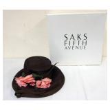 1187	PHILLIP TREACY LONDON LADIES HAT NEW WITH TAGS IN SAKS FIFTH AVENUE BOX