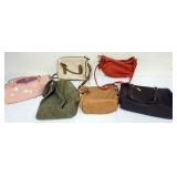 1192	GROUP OF 6 COACH BAGS, VARRYING DEGREES OF WEAR, PINK PATENT PURSE IS STICKY, INCLUDING BACKPAC