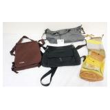 1193	GROUP OF 4 DESIGNER BAGS, SOME WITH TAGS, SOME WEAR INCLUDING EVERYTHING BAG, WILL LEATHER GOOD