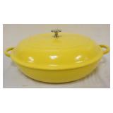 1199	LE CREUSET COVERED CASSEROLE, APPROXIMATELY 15 IN X 5 IN H