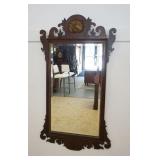 1246	HENKEL HARRIS VIRGINIA GALLERIES MAHOGANY BEVELED EDGE MIRROR, APPROXIMATELY 23 IN X 41 IN 