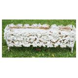 1250	CAST METAL GARDEN PATIO PLANTER, APPROXIMATELY 33 IN X 9 IN X 14 IN H