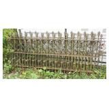 1258	ANTIQUE CAST IRON FENCE, 4 SECTIONS, HEART SHAPED DESIGN, APPROXIMATELY 86 IN X 38 IN H EACH