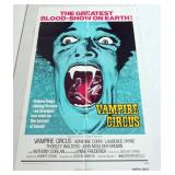 1003	VINTAGE MOVIE POSTER *VAMPIRE CIRCUS* THE GREATEST BLOOD SHOW ON EARTH, 1972, 20TH CENTURY FOX,