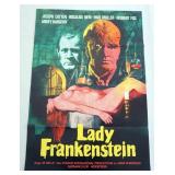 1011	VINTAGE MOVIE POSTER *LADY FRANKENSTEIN* JOSEPH COTTON, APPROXIMATELY 23 1/2 IN X 33 IN