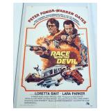 1017	VINTAGE MOVIE POSTER *RACE WITH THE DEVIL* 1975, PETER FONDA, WARREN OATS, APPROXIMATELY 27 IN 