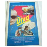 1023	VINTAGE MOVIE POSTER *DIVA* 1982, UNITED ARTISTS, APPROXIMATELY 27 IN X 41 IN