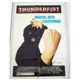 1038	VINTAGE MOVIE POSTER *THUNDERFIST* MARTIAL ARTS EXECUTIONER, 1973 ARTISAN RELEASING CORP, APPRO
