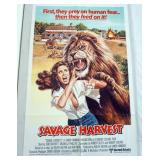 1043	VINTAGE MOVIE POSTER *SAVAGE HARVEST* 1983, TOM SKERRITT, UNITED ARTISTS, APPROXIMATELY 27 IN X