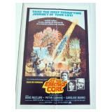 1046	VINTAGE MOVIE POSTER *AT THE EARTHS CORE* 1976, PETER CUSHING, DOUG MCCLURE, APPROXIMATELY 27 I