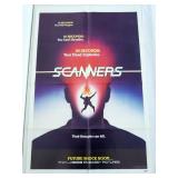 1056	VINTAGE MOVIE POSTER *SCANNERS* ADVANCE TEASER, 1980, AVCO EMBASSY PICTURES, APROXIMATELY 27 IN