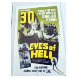 1069	VINTAGE MOVIE POSTER *EYES OF HELL* 1971, MERIDIAN FILMS, APPROXIMATELY 27 IN X 41 IN