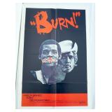1072	VINTAGE MOVIE POSTER *BURN* MARLON BRANDO, 1970, UNITED ARTISTS, APPROXIMATELY 27 IN X 41 IN