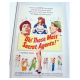 1077	VINTAGE MOVIE POSTER *OH THOSE MOST SECRET AGENTS*  1964, FRANCO & CICCIO ALLIED ARTISTS