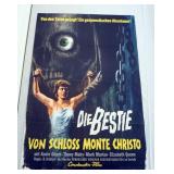 1083	VINTAGE MOVIE POSTER *DIE BEAST* APPROXIMATELY 23 1/2 IN X 33 IN