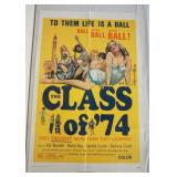 1089	VINTAGE MOVIE POSTER *THE CLASS OF 74* 1971, GENERAL FILM CORP, APPROXIMATELY 27 IN X 41 IN