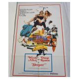 1108	VINTAGE MOVIE POSTER *SLEEPER* WOODY ALLEN, 1980, UNITED ARTISTS, APPROXIMATELY 27 IN X 41 IN