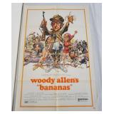 1111	VINTAGE MOVIE POSTER *BANANAS* WOODY ALLEN, 1971, UNITED ARTISTS, APPROXIMATELY 27 IN X 41 IN