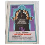1115	VINTAGE MOVIE POSTER *AGATHA CHRISTIES TEN LITTLE INDIANS* 1975, AVCO EMBASSY, APPROXIMATELY 27