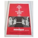 1118	VINTAGE MOVIE POSTER *MONIQUE* 1970, AVC EMBASSY PICTURES, APPROXIMATELY 27 IN X 41 IN