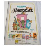 1124	VINTAGE MOVIE POSTER *THE ARISTOCATS* WALT DISNEY, 1970, APPROXIMATELY 27 IN X 41 IN