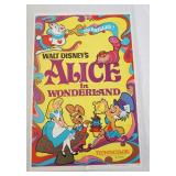 1126	VINTAGE MOVIE POSTER *ALICE IN WONDERLAND* WALT DISNEY, 1974, APPROXIMATELY 27 IN X 41 IN