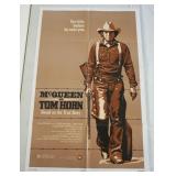 1141	VINTAGE MOVIE POSTER *TOM HORN* STEVE MCQUEEN, 1980, WARNER BROS, APPROXIMATELY 27 IN X 41 IN