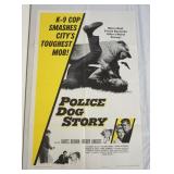 1143	VINTAGE MOVIE POSTER *POLICE DOG STORY* 1961, APPROXIMATELY 27 IN X 41 IN