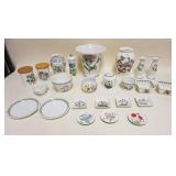1008	PORTMEIRION BOTANIC GARDEN CHINA, 24 PIECES ASSORTED INCLUDING VASES, CANDLESTICKS, COASTERS ET