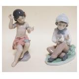 1016	LLADRO PORCELAIN FIGURES, *NATURAL WONDER* & NAO BOY W/DOVE, TALLEST APPROXIMATELY 7 IN HIGH