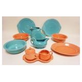 1025	GROUP OF ASSORTED FIESTA INCLUDING BOWLS, JUICE PITCHER, CREAMER & SUGAR, ETC