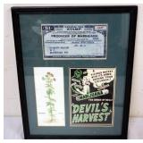 1056	FRAMED *MARIHAUNA* TAX STAMP 1945, APPROXIMATELY 10 IN X 13 IN