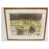 1060	J WHITMAN PARKER SIGNED PRINT *LILY POND*, 28/200, APPROXIMATELY 31 IN X 26 IN OVERALL