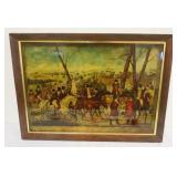 1061	REVERSE PAINTED ON GLASS HUNT SCENE, TITLED *THE DEATH*, APPROXIMATELY 34 IN X 26 IN OVERALL