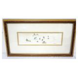 1070	WATER COLOR WINTER SCENE OF ICE SKATERS AND HOCKEY PLAYERS, APPROXIMATELY 11 IN X 20 IN OVERALL